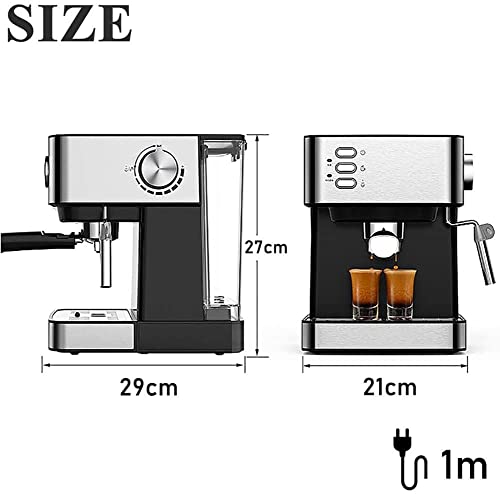 Generic Macchina caffè Espresso Tradizionale a Pompa con Bacchetta Latte schiumogeno, Macchina caffè Espresso 15 Bar… - immagine 8