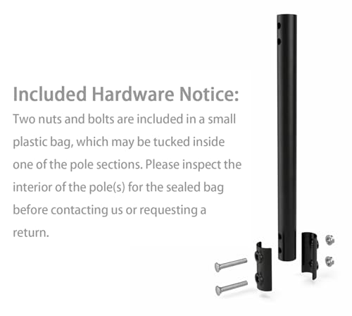 Image of Extension Pole for CEKAY Diameter 1.25 inch J Pole Mount (Diameter 1.25 inch, Extension 16.5 inch, Black)
