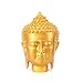 Statue De Personnage De Jardin D'artisanat en Résine, Sculpture De Figures De Shakyamuni Tête De Bouddha, Sculptures De Culte Bouddhiste, Décorations Chanceuses du Bouddhisme, 12 × 12 × 18 CM,d'or