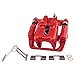 TRQ Rear Brake Caliper Set Painted Red Brackets Compatible with 2001-2003 Acura CL 1999-2008 TL 2003-2011 Honda Element
