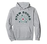 science tech engineering & math atom molecola - stem squad felpa con cappuccio