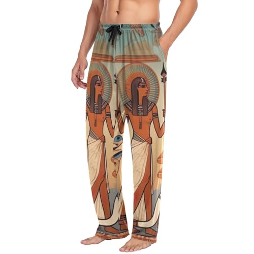 Egyptian Gods Men's Pajama Pants​ Soft Sleep & Lounge Pants Elastic Waist with Pockets4