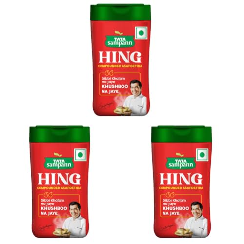 Image of Tata Sampann Hing, Compounded Asafoetida (Bandhani Hing), 50g, Recommended by Chef Sanjeev Kapoor, Strong Flavour & Aroma (Pack of 3)