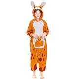 Spooktacular Creations Unisex Child Pajama Plush Onesie One Piece Kangaroo Animal Costume (4-6 yr)