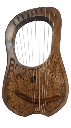 Lyra Harp Palissander 10 Snaren/Lyra Harfe/Lyre Harp 10 Metalen Snaren Shesham Hout