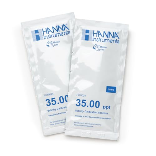 WLR Industries Hanna HI70024p Solution packets - 35 ppt Salinity Calibration Solution Sachets - portable single-use sachets - 25 packs, white
