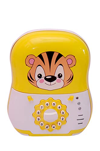 Image of Crackles Trolley Shaped Musical Cartoon Electronic Password Piggy Bank Cash Coin Auto Scroll Paper Money Saving Box- Color and Design May Vary