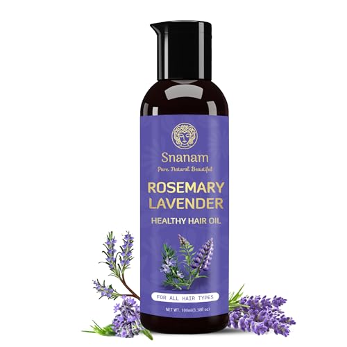 Image of Lavender Rosemary Hair Oil | 100% Pure & Natural Undiluted Cold Pressed Oil | Healthy Hair & Scalp Nourishment | 100 ml