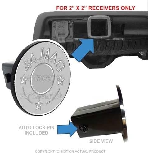 Custom Class 3 Tow Hitch Receiver 2" Insert Plug Truck & SUV - 44 MAG Bullet G Style-9856-6776