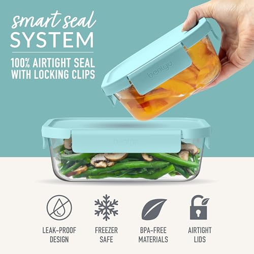 Image of Bentgo Glass Leak-Proof Food Storage Set, 14 Piece, Airtight Lids, BPA-Free