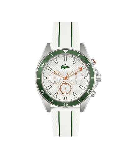 Lacoste Montre Chronographe à Quartz pour Homme Collection MAINSAIL avec Bracelet en Silicone...
