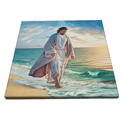 Jesus Pictures For Wall Canvas Wall Art God Walking On Water Paintings For Living Room Framed Art Christian Decor Religious Posters Ready To Hang Size 12X12 Inches #TOP5