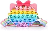 💗 Bolsa de juguetes con forma de gato de dibujos animados: el diseño único 2 en 1 consiste en un juguete antiestrés y una bolsa de hombro que mejora la concentración de los niños. Presiona la bolsa para juguetes de juguete, la bolsa de burbujas emite un sonido de "pop", disfruta de la alegría de apretarla. Nuestra bolsa de hombro pop con forma de gato se puede utilizar tanto como bolsa como como bolsa de juguetes cuando lo necesites.