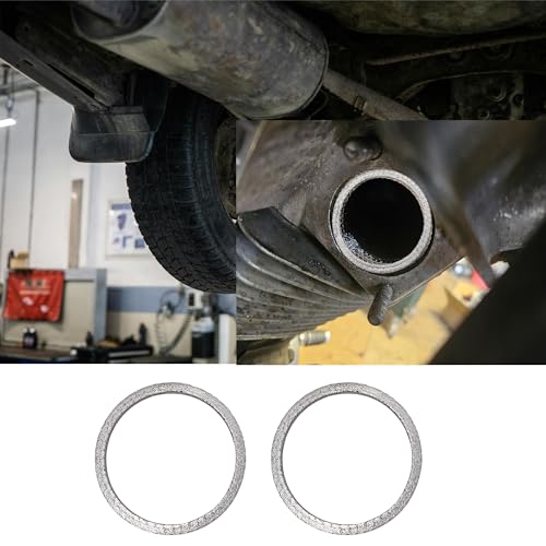 Image of Strongthium Exhaust Gasket Compatible with Harley Big Twin Sportster XL 1984-2024 Steel Mesh Style Crush Seal Exhaust Port Gasket Kits 17048-98 2PCS