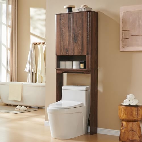 ACCOHOHO Over The Toilet Storage Cabinet with Adjustable Shelf &