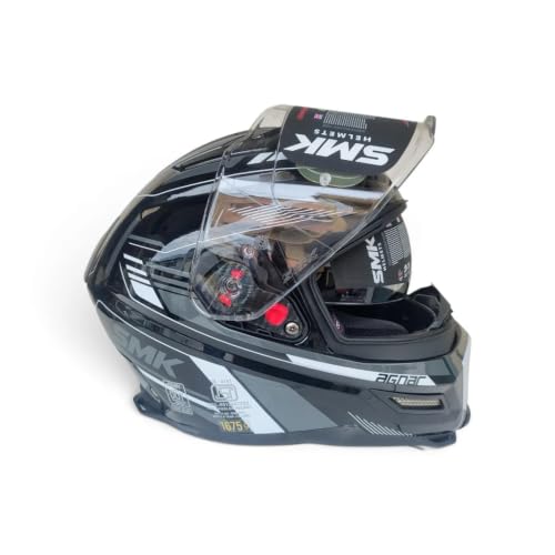 Image of SMK Agnar Revv Full Face Dual Visor Helmet - ISI DOT ECE 22.06 Certified | ISI Certified, DOT Certified, ECE 22.06 Certified, Dual Visor, Full Face