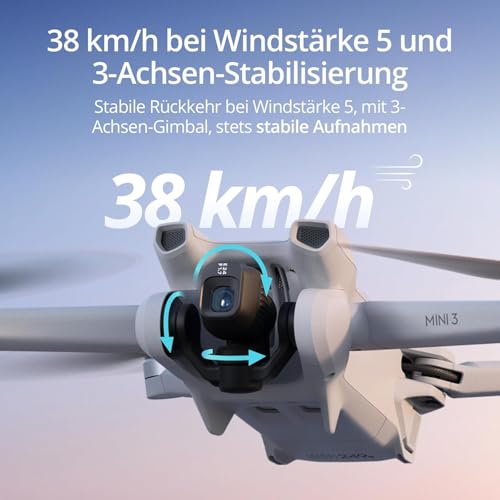 DJI Mini 3 RC mit Vielseitiges Zubehör - Leichte und Faltbare Mini-Kameradrohne mit 4K HDR-Video, 38 min Flugzeit, echten vertikalen Aufnahmen und intelligenten Funktionen, C0