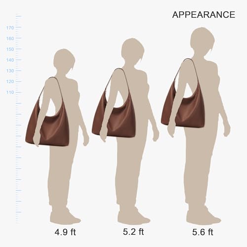 Image of KALIDI Casual Tote Bag Vegan Leather Hobo Zipper Work Bag Weekender Shoulder for Women Shoulder Travel Purse