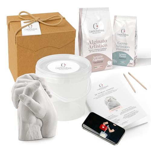 Kit Calco Neonato Kit Calchi Mani E Piedi Neonato Calchi Italiani® - Alginato E Gesso Professionali, Idea Regalo Premium Regalo Battesimo Originale