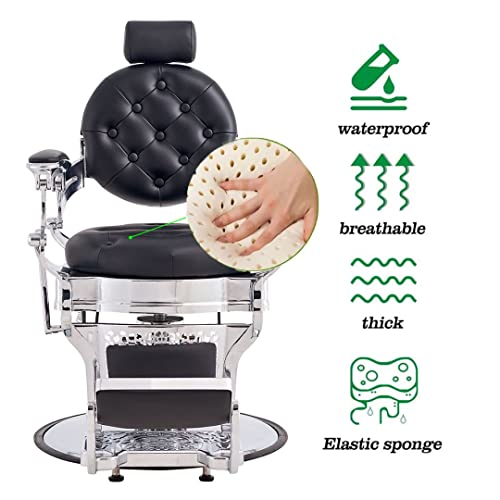 Antlu Barber Chair Salon Chair Hair Stylist,Heavy Duty 700Lbs Hair Styling Chairs For Barbershop Beauty Tattoo Massage (Black) #TOP1