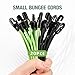 XIANGLE Bungee Loops with Mini Hooks, an Upgraded Replacement for Ball Bungee Cords & mini Bungee Cords (Green, 20 Pcs, 10 inch)