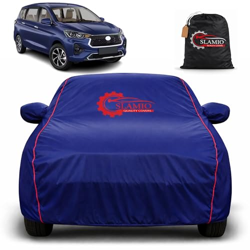 Image of Car Cover for Toyota Rumion 2023-2026 | 100% Waterproof Heavy-Duty 3-Layer Car Body Cover | All-Weather Rain, UV, Sun & Dust Protection | Custom Fit | Mirror & Antenna Pockets | Navy Blue