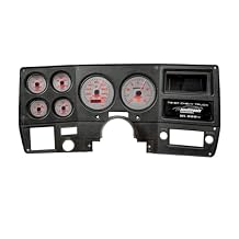 Intellitronix WL6004 LED Digital Gauge Cluster for 1973-1987 Chevy Truck - Direct Fit Replacement Dash Panel - 160 MPH Speedometer, 8000 RPM Tachometer - White Polycarbonate Finish Red WL6004R