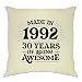Tim and Ted 30Ème Anniversaire Housse de Coussin Fabriqué en 1992-30 Ans géniales Natural One Size