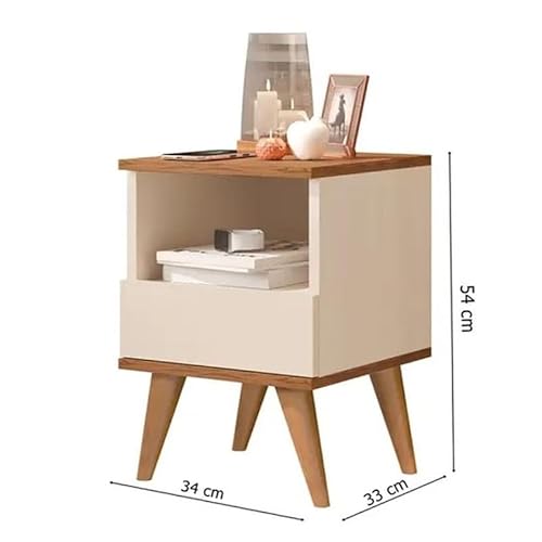 Conjunto Cabeceira Cama Casal 1,40 m Com 2 Criados-Mudos Quarto, Pix (Off/Nature)