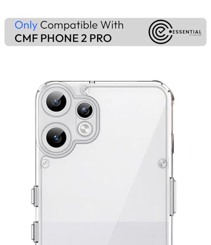 Image of KAPAVER Essential Back Cover Case Compatible with CMF Phone 2 Pro (PC+TPU) (CMF Phone 2 Pro - Clear)