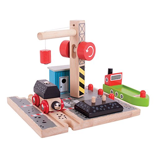 Cadeau enfant idéal avec ce circuit train bois Bigjigs Rail et ses quais du canal