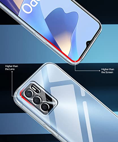 Image of WOW IMAGINE Crystal Clear Transparent Back Case Cover for Oppo A16 | Full Device & Camera Protection Shockproof TPU Silicone Back Cover Case - Transparent