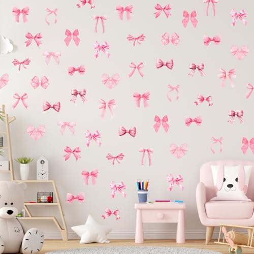 Vinilos Decorativos 8 Láminas Moños Rosa 20x30 cm