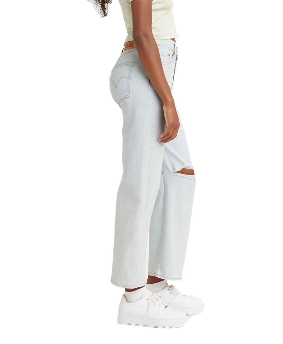 Levi's Women's Ribcage Straight Ankle Jeans: Space Ripple 29 Medium Stretch