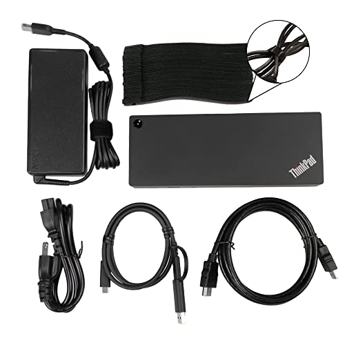 Itspwr Bundle Lenovo 40Af0135 Thinkpad Hybrid Docking Station With 1Xhdmi And 50 Cable Ties, Usb-C Docking Station #TOP1