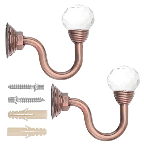 Amosfun 2 Piezas Gancho De Barra De Cortina Manos Montaje En Pared Ganchos Decorativos Cortina Magnética Ganchos De Pared para Abrigos Alzapaños Dorados para Cortinas Aleación De Zinc