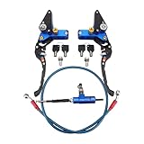 GOOFIT 22mm CNC Motorcycle Hydraulic Clutch Brake Pump Master Cylinder Lever Adjustable Universal for Motorcycle Pocket Dirt Bike ATV 125cc -250cc Vertical Off Road Scooter Blue