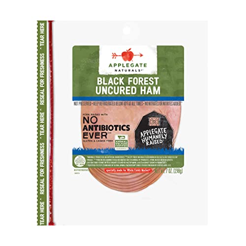 Applegate, Natural Uncured Black Forest Ham Sliced, 7Oz #TOP23