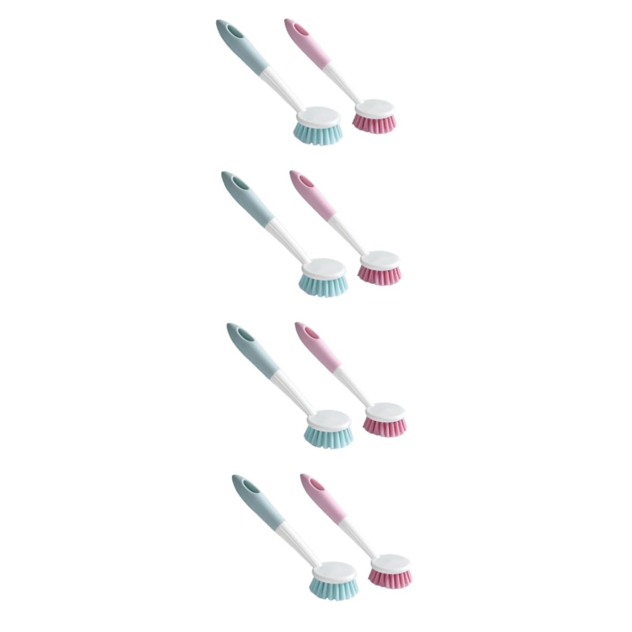 Beavorty 4 Juegos De Cepillos para Limpiar Platos con Mango Cepillo para Fregar Platos De Cocina Potente Poder De Limpieza Multiusos para Sartén Y Fregadero 2 Unidades X 4