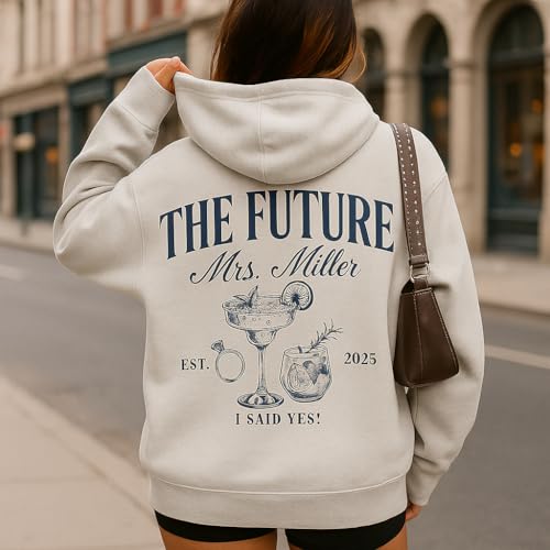 Custom Future Mrs I said Yes Shirt for Bride, Personalized Bride Hoodie, Wedding, Bridal Shower, Bachelorette, Wedding Gifts for Bride from Bridemaids4