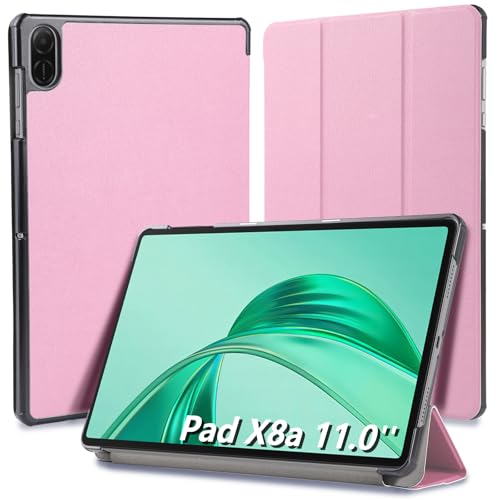 Hianjoo Custodia Compatibile per Huawei Honor Pad X8a 11.0' 【NON Per X8】, Ultra Sottile Smart Cover in Pelle Compatibile con Huawei Honor Pad X8a 11 Pollici -Rosa