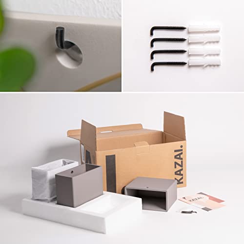 Kazai. Wall Planters -Alma- | 3 Modern Hanging Plant Pots Made Of Resin | Plant Holder Set For Indoor Plants, Artificial Plants And More | Taupe #TOP5