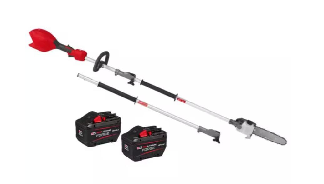 For Milwaukee 3016-20PS-48-11-1813-48-11-1813 M18 FUEL 18V 10 in. Brushless Cordless QUIK-LOK Battery Powered Pole Saw w/ (2) 12.0 Ah FORGE Battery