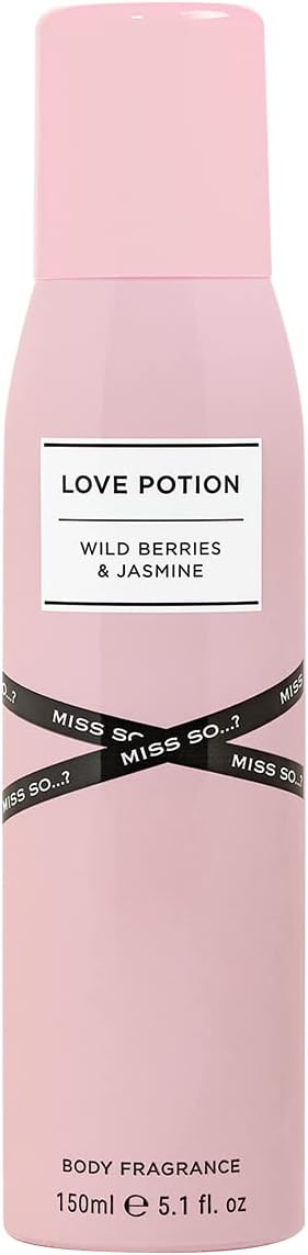 Miss So…? Womens Love Potion Wild Berries & Jasmine Body Mist Fragrance Spray 150ml