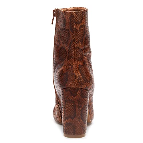 Coconuts By Matisse Carrie Ankle Boot, Tan Snake, Size 8 #TOP4