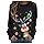 Pull Moche De Noel Drole Sweatshirt Femme Noël Manches Longues Vêtements Ample Christmas Funny Pullover Col Rond Famille Pour Sportswear Polaire Chaude Hiver Sweat Lumineux Tenue Veste Sweatshirts,XXL