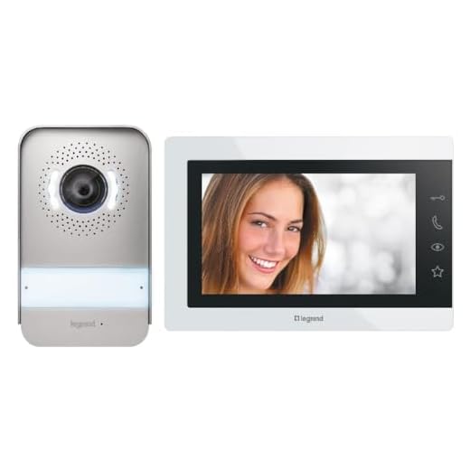 LEGRAND, EASYKIT Essential Video-Türsprechanlagen-Set mit 2-Draht-Anschluss, 7"-Farbmonitor & Weitwinkelkamera, 1-/2-Familienhaus-Set, erweiterbar, Reiheneinbau-Netzgerät, IP54-IK07, Weiß, 367915