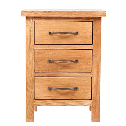 Meuble d'appoint robuste 40x30x54 en chêne massif de style rustique - 6