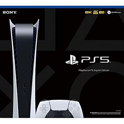 PS5 - Sony Playstation 5 وحدة تحكم الألعاب الرقمية للإصدار + وحدة تحكم لاسلكية - 16 جيجابايت من ذاكرة الوصول العشوائي GDDR6 ، 825 جيجابايت SSD ، 120 هرتز 8K Output ، أبيض