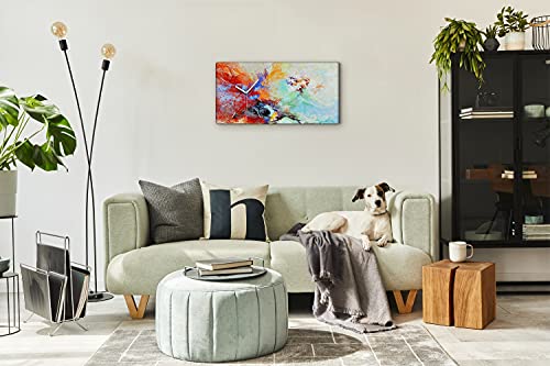 Horloge sur Toile Image Art Moderne Tableau Abstrait d'Exception - 5